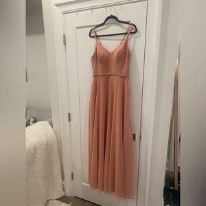 Azazie Janine Champagne Rose Bridesmaid Dress